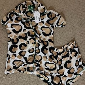 Emily McCarthy leopard shorts set pajamas